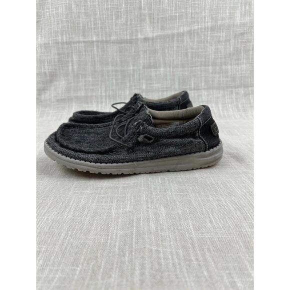Hey Dude Wally Woven Carbone Men's Loafers Slip-Ons Size 7 US - Picture 1 of 8